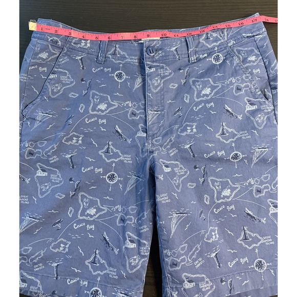 L.L. Bean Favorite Fit Shorts Womens 12 Blue Nautical Maine New England‎ Chino - Picture 9 of 12